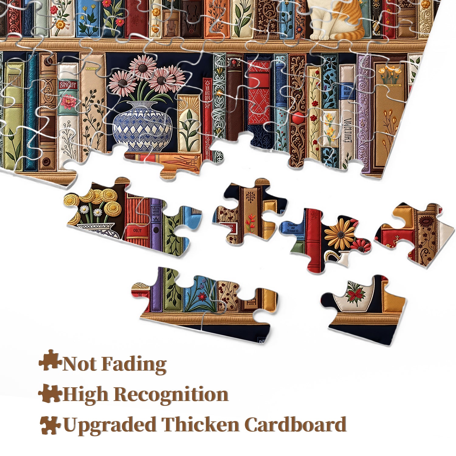 Cat’s Floral Library Jigsaw Puzzle 1000 Pieces