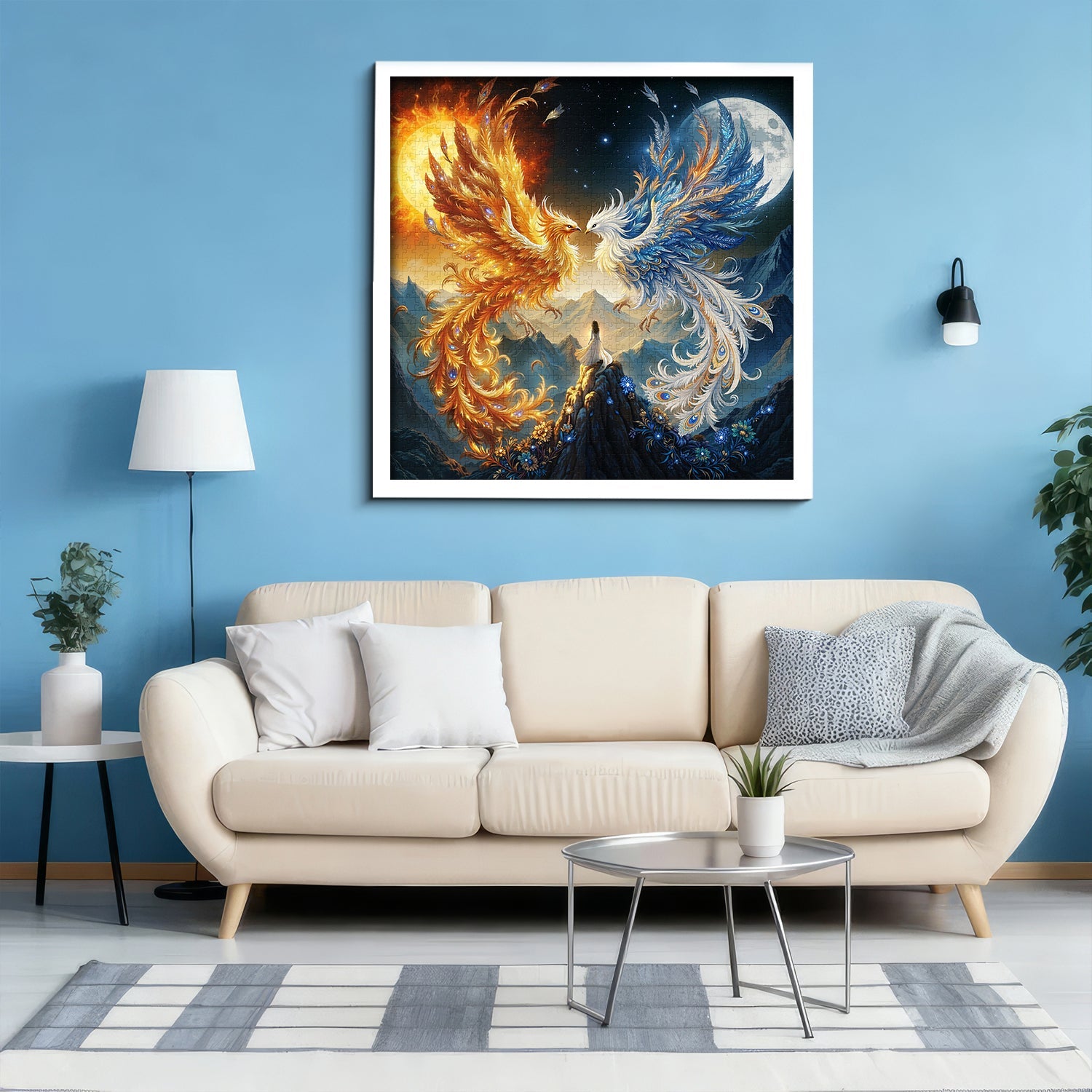 Sun Moon Phoenixes Jigsaw Puzzle 1000 Pieces