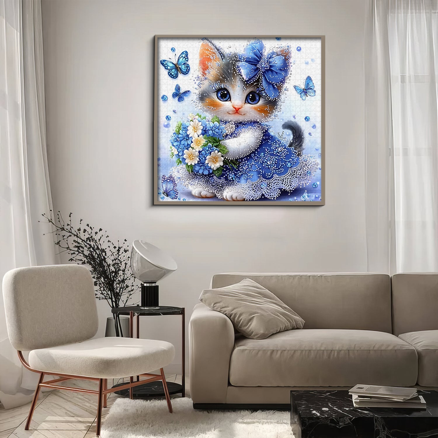 The Sapphire Kitten Jigsaw Puzzle 1000 Pieces