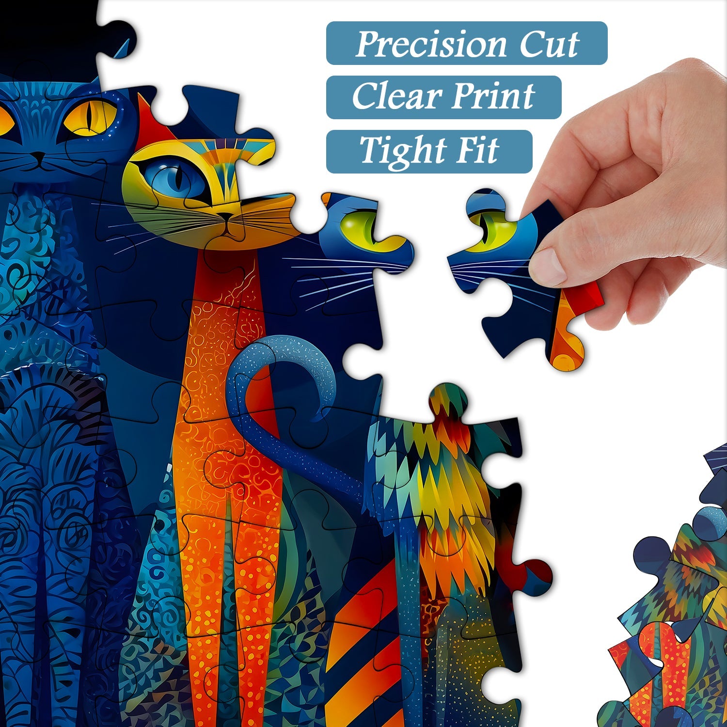 Puzzle 1000 pièces « Chats de rêves vifs »