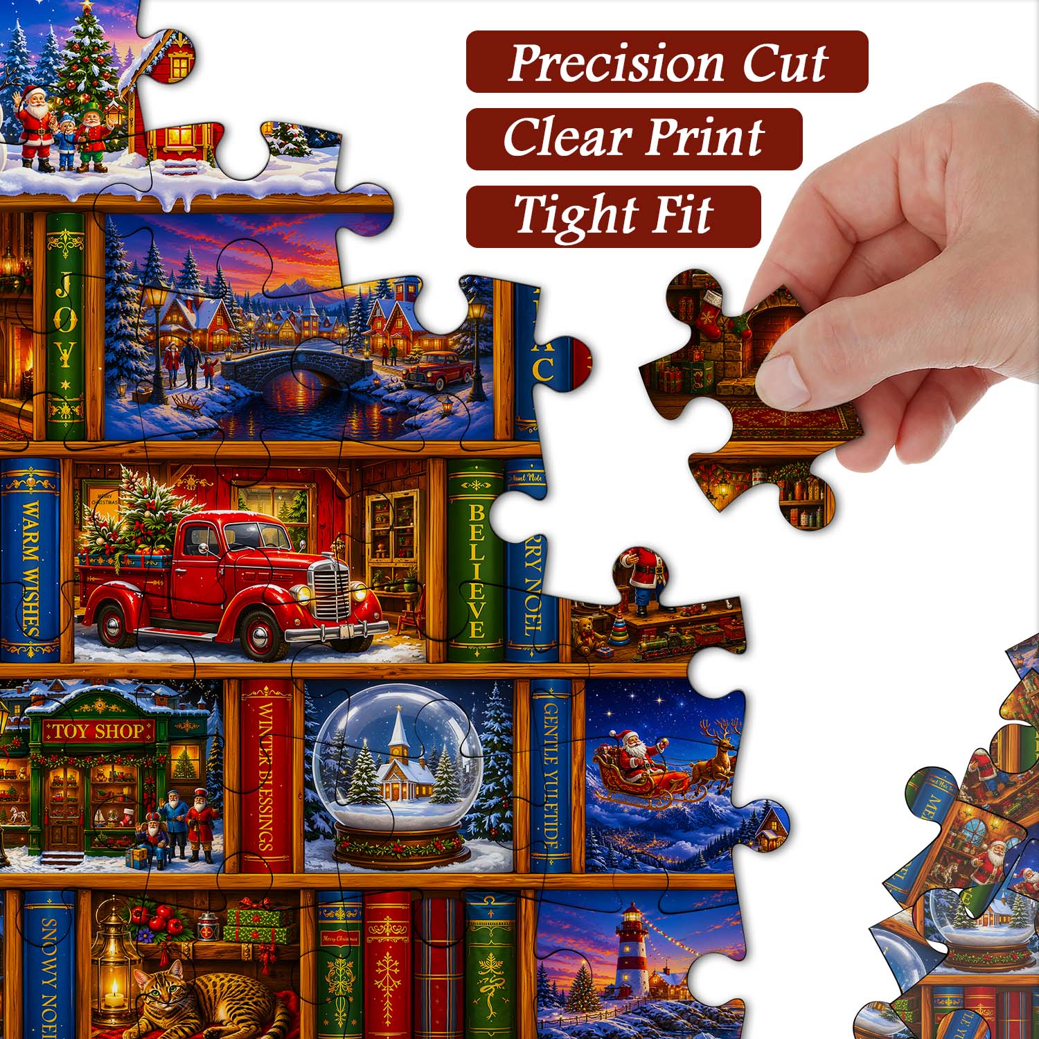 Christmas Book Nook Jigsaw Puzzle 1000 Piece