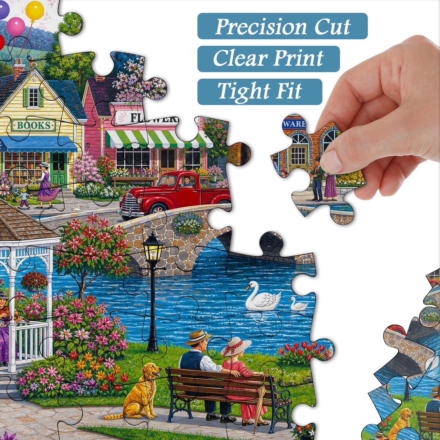 Riverside Market Jigsaw Puzzle 1000 Piece