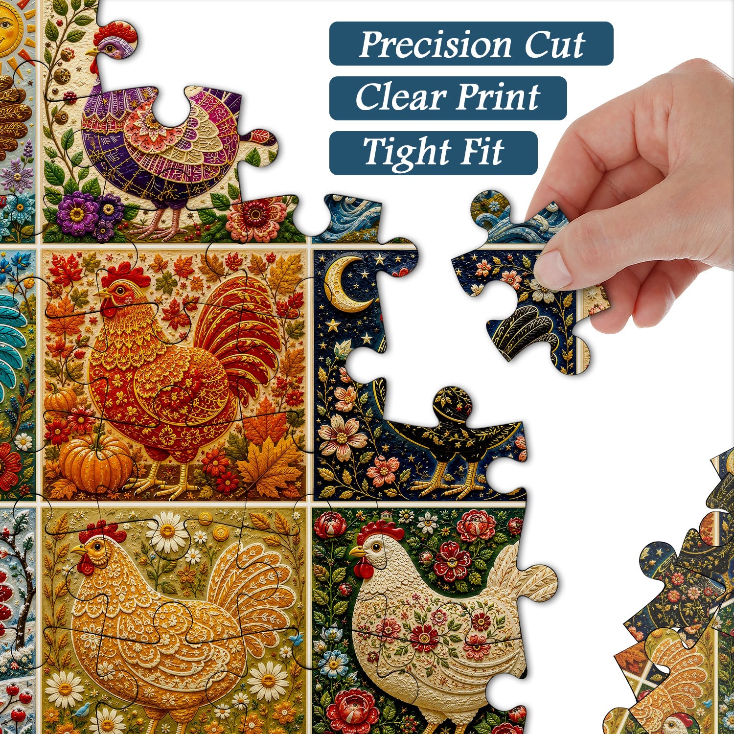 Colorful Fowls Jigsaw Puzzle 1000 Piece
