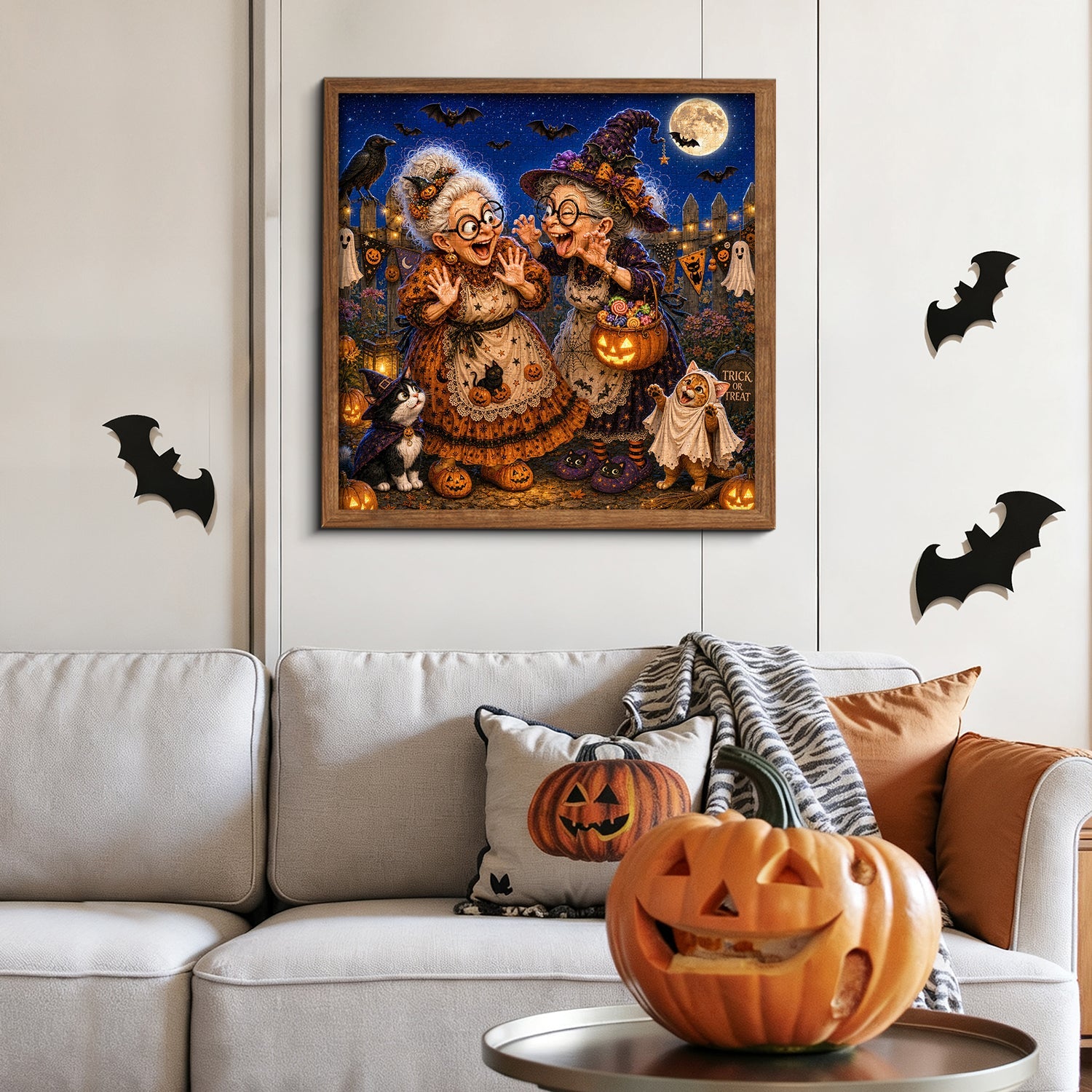 Mischievous Grandma's Halloween Jigsaw Puzzle 1000 Pieces