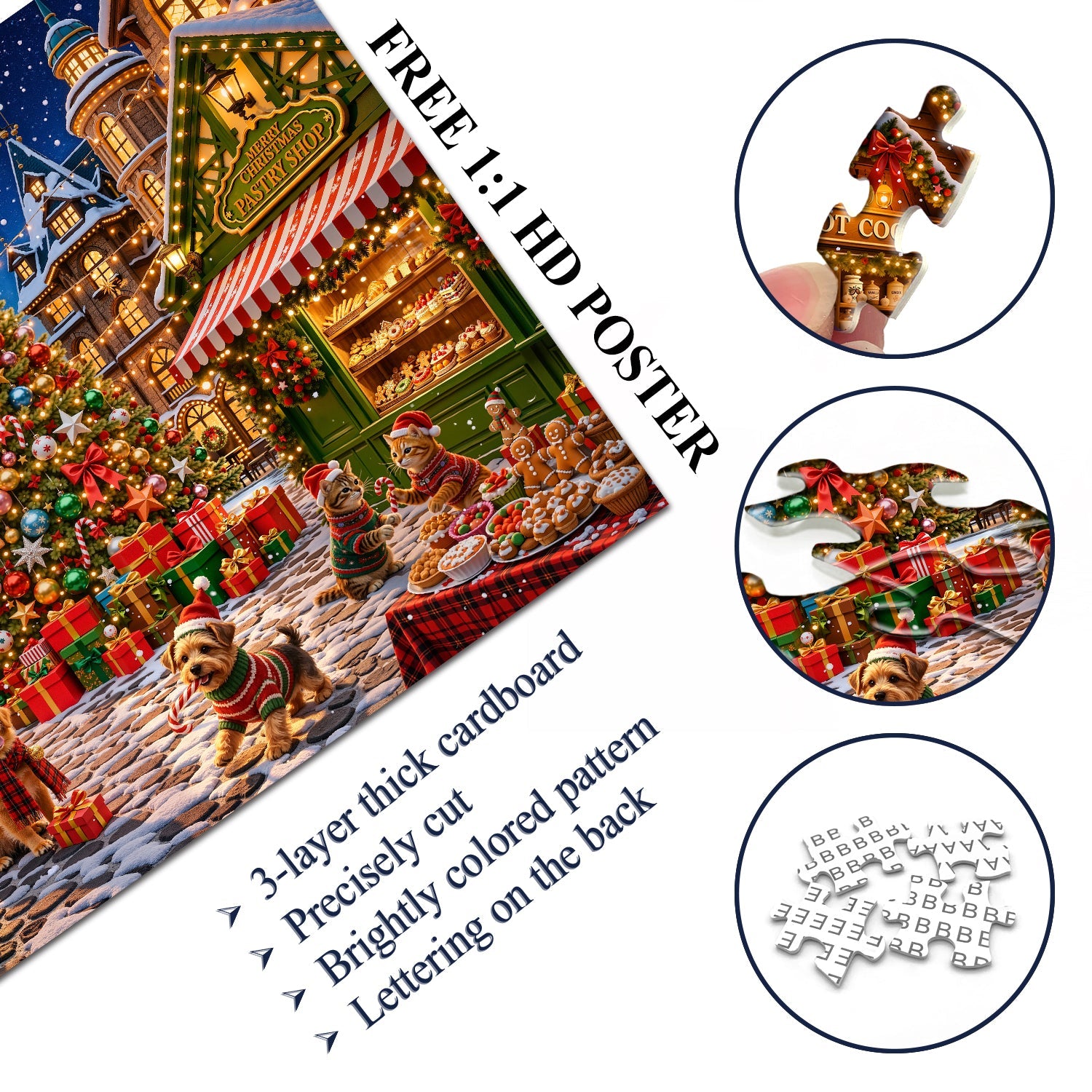 Snowy Bazaar Jigsaw Puzzle 1000 Pieces