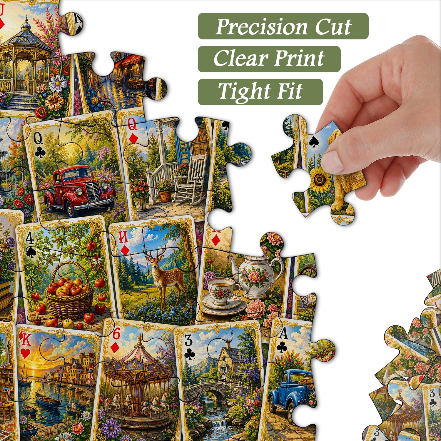 Scenic Playing Cards Jigsaw Puzzle 1000 Piece