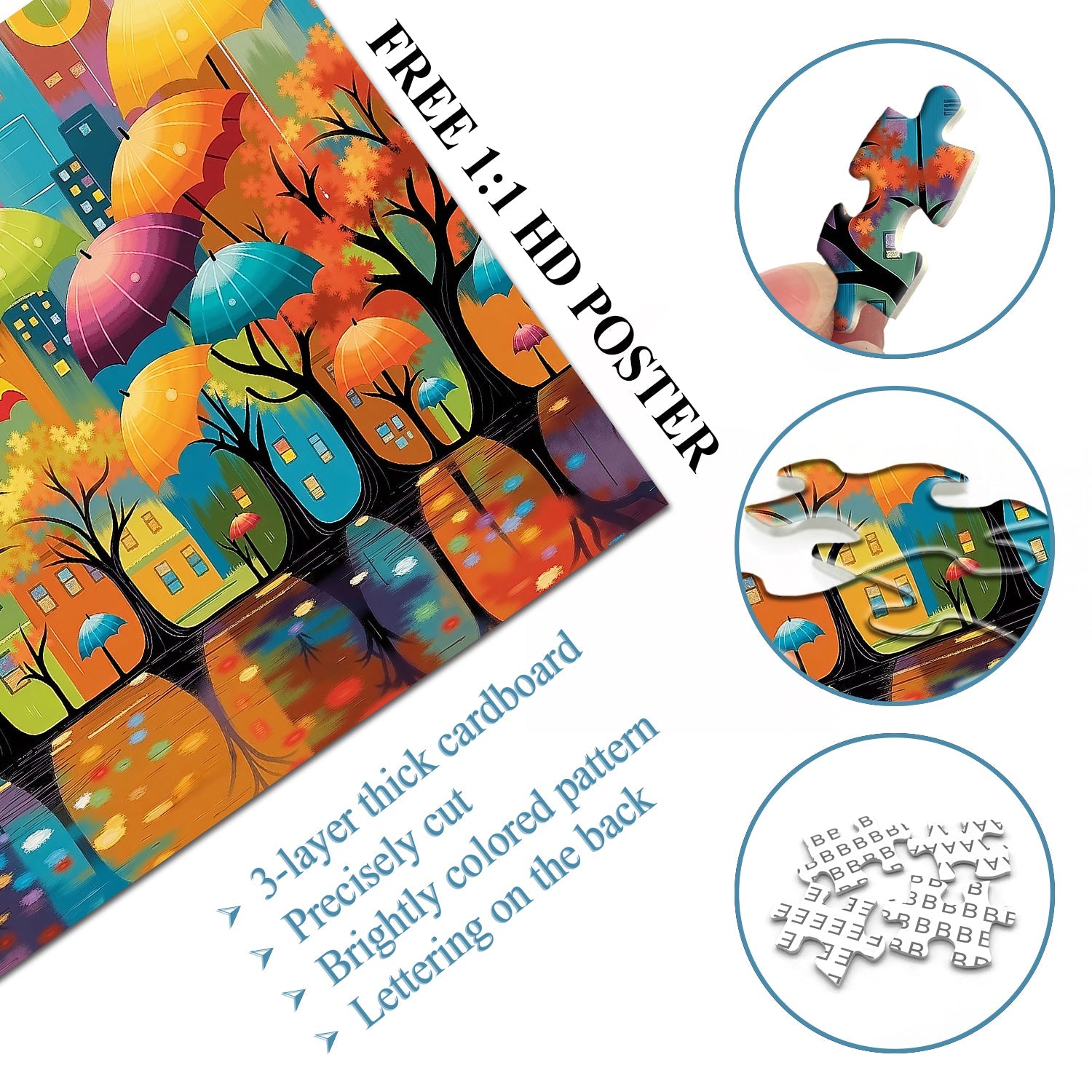 Puzzle urbain « Parapluie forestier » 1000 pièces