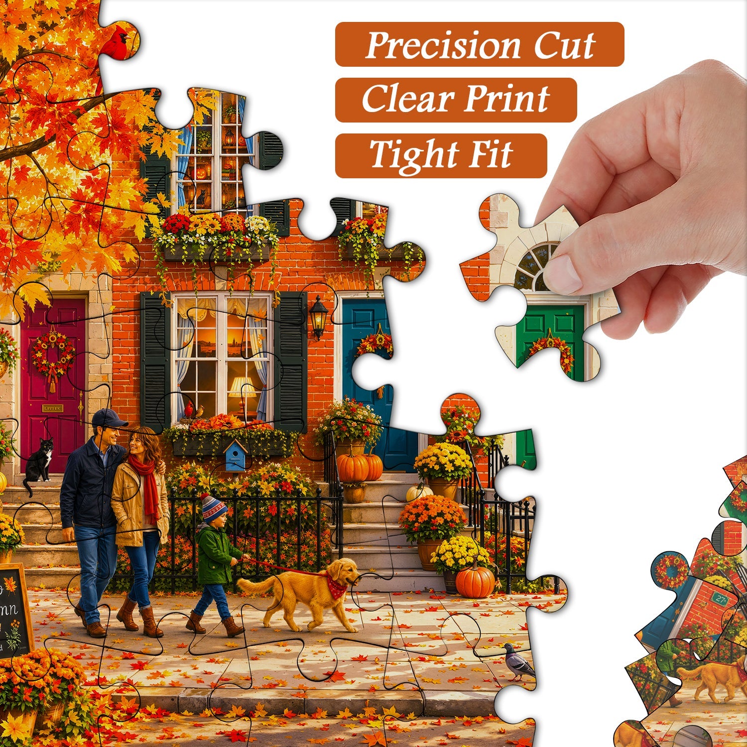 Autumn Maple Town Jigsaw Puzzle 1000 Piece