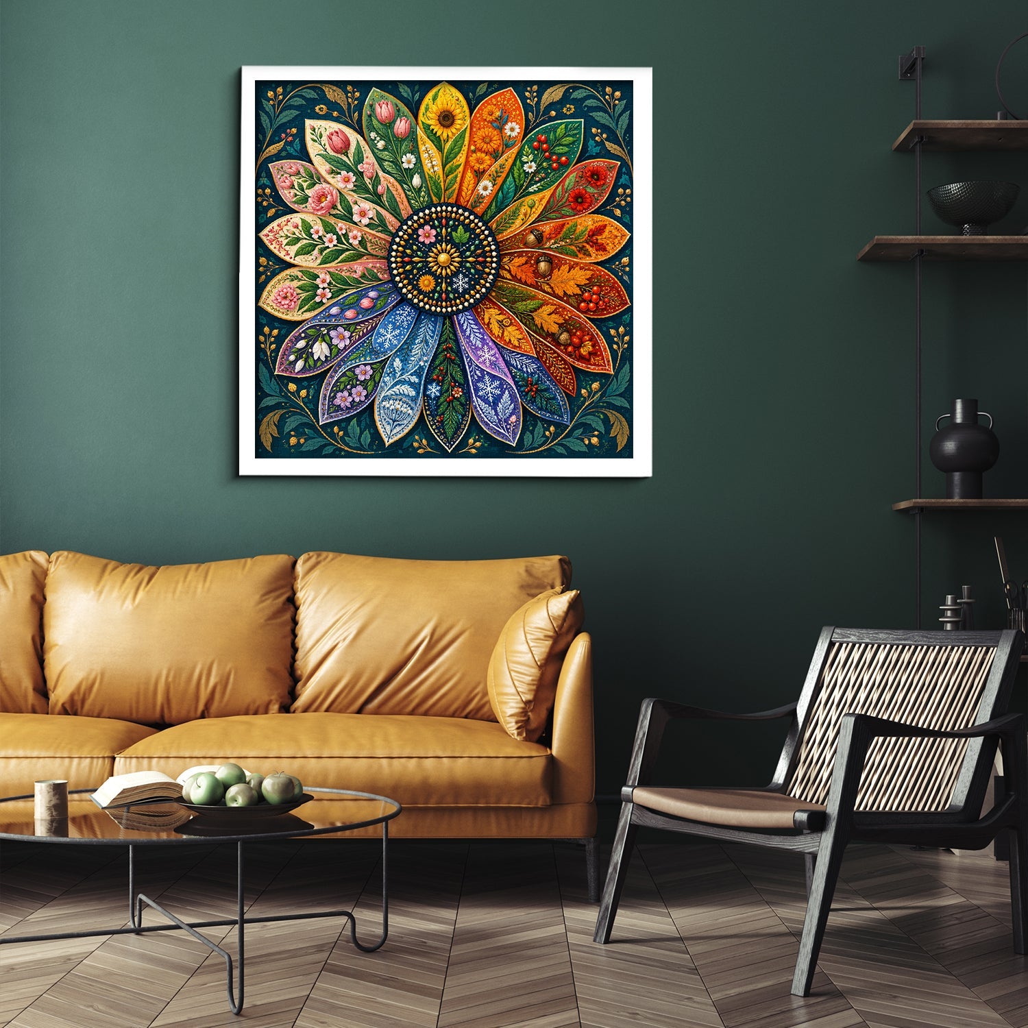 Seasonal Flower Wheel Jigsaw Puzzle 1000 Piece