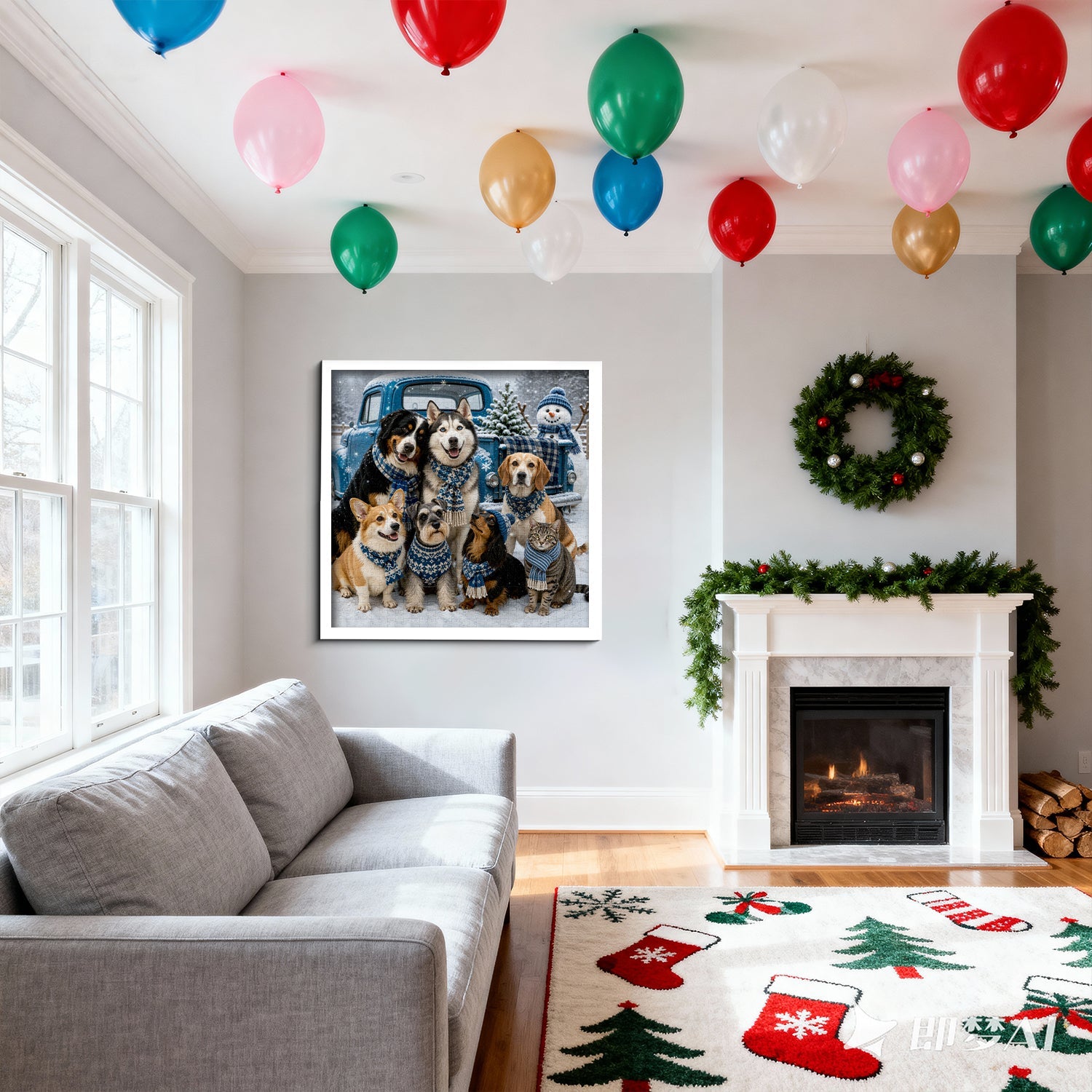 Winter Scarf Family Photo Jigsaw Puzzle 1000 Pieces