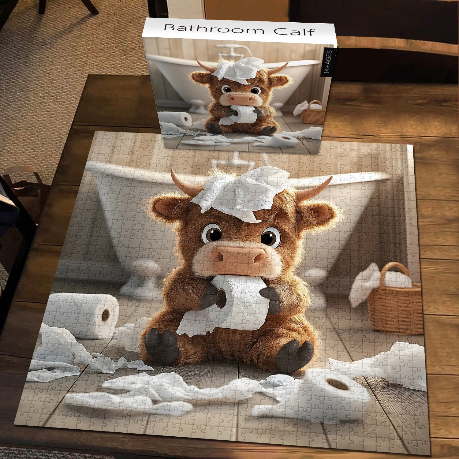 Bathroom Calf Jigsaw Puzzle 1000 Pieces