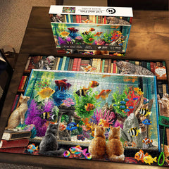 Puzzle de chat et poisson 1000 pièces