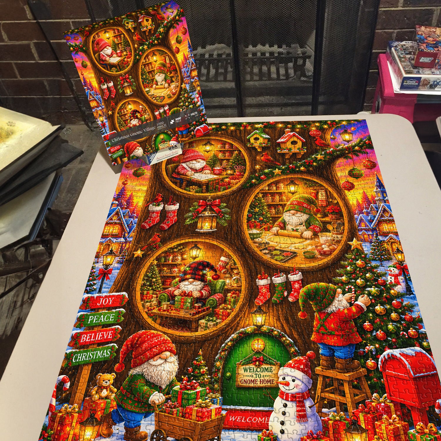 Christmas Gnome Village Jigsaw Puzzle 1000 Piece