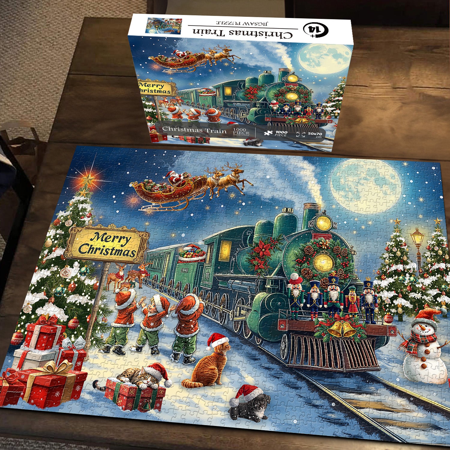 Christmas Train Jigsaw Puzzle 1000 Pieces