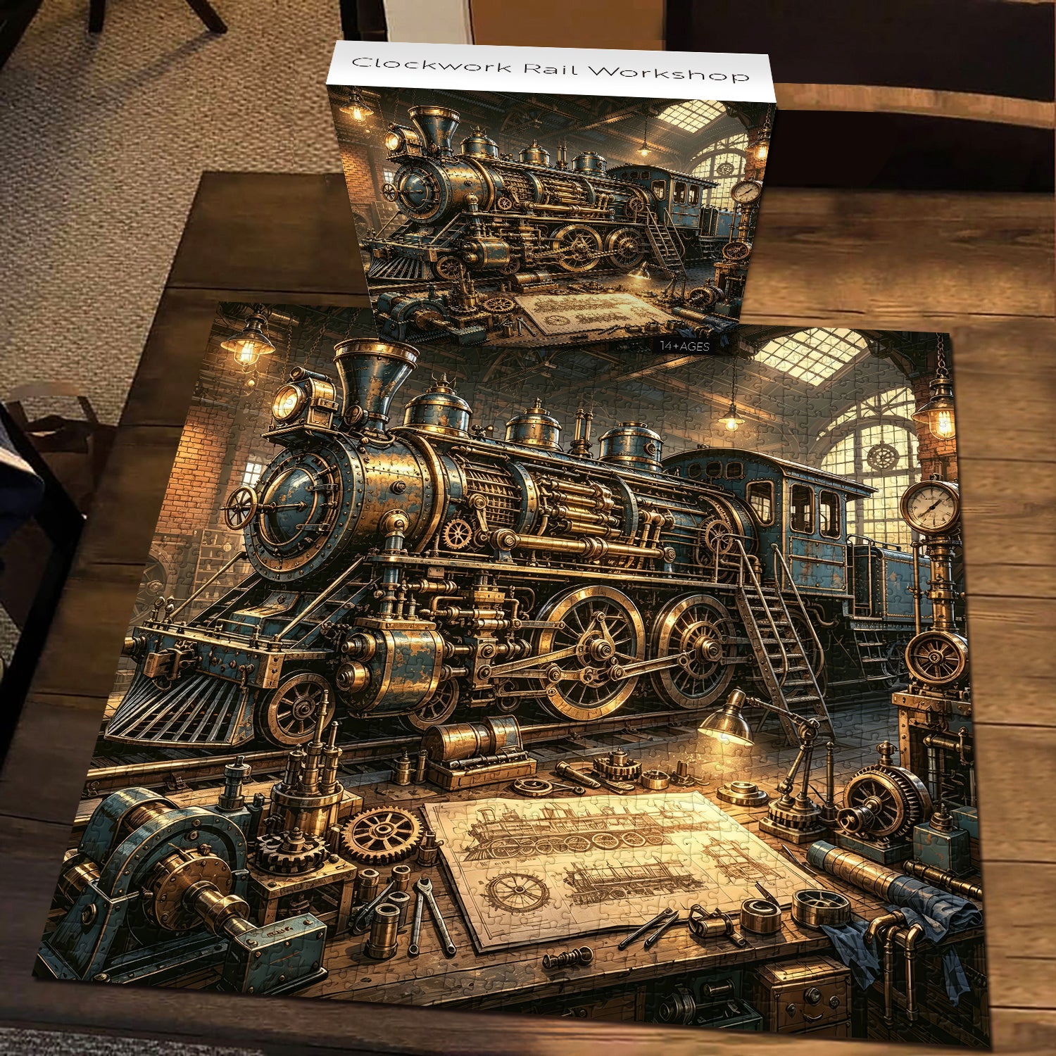 Clockwork Rail Workshop Jigsaw Puzzle 1000 Pieces