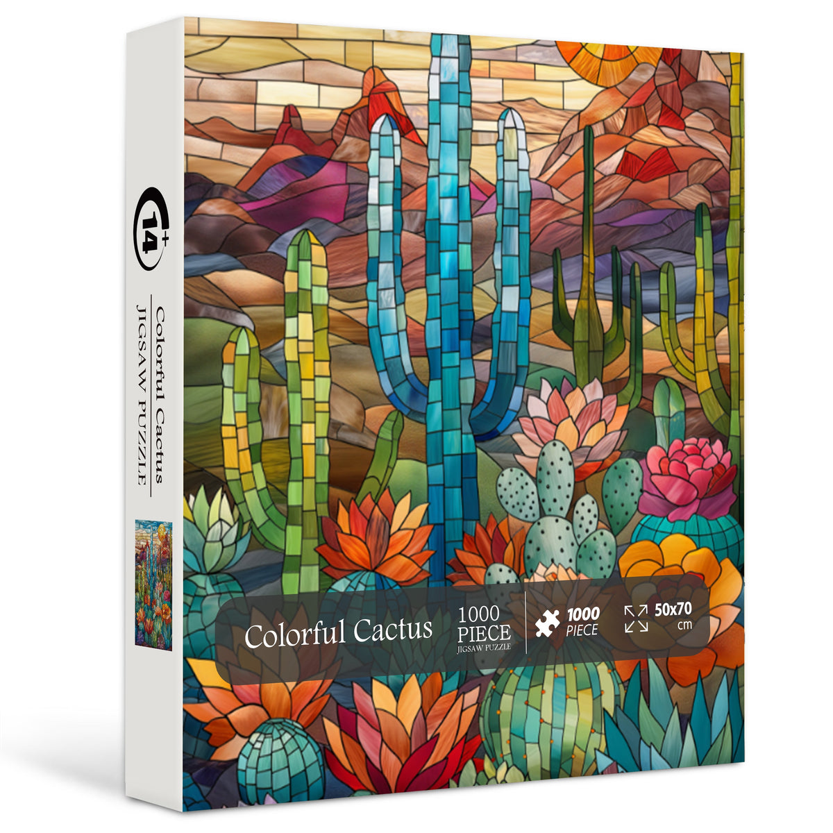 Buntes Kaktus-Puzzle 1000 Teile