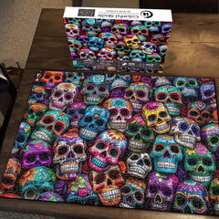 Buntes Totenkopf-Puzzle 1000 Teile