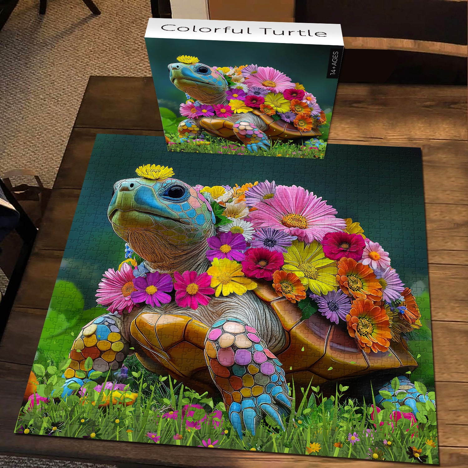 Colorful Turttle Colorful Turtle Jigsaw Puzzles 1000 Pieces – Fun-Puzzle