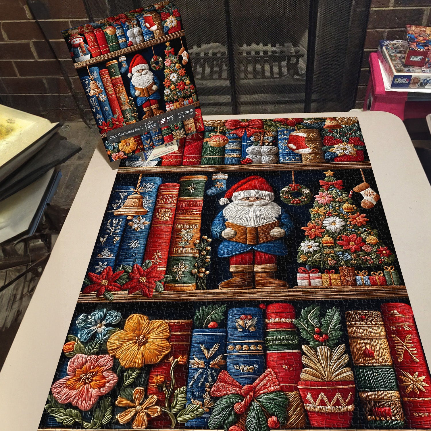Cozy Christmas Shelf Jigsaw Puzzles 1000 Pieces