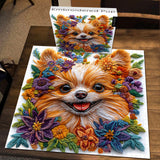Embroidered Pup Jigsaw Puzzles 1000 Piece