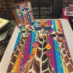 Fabric Giraffe Jigsaw Puzzles 1000 Pieces