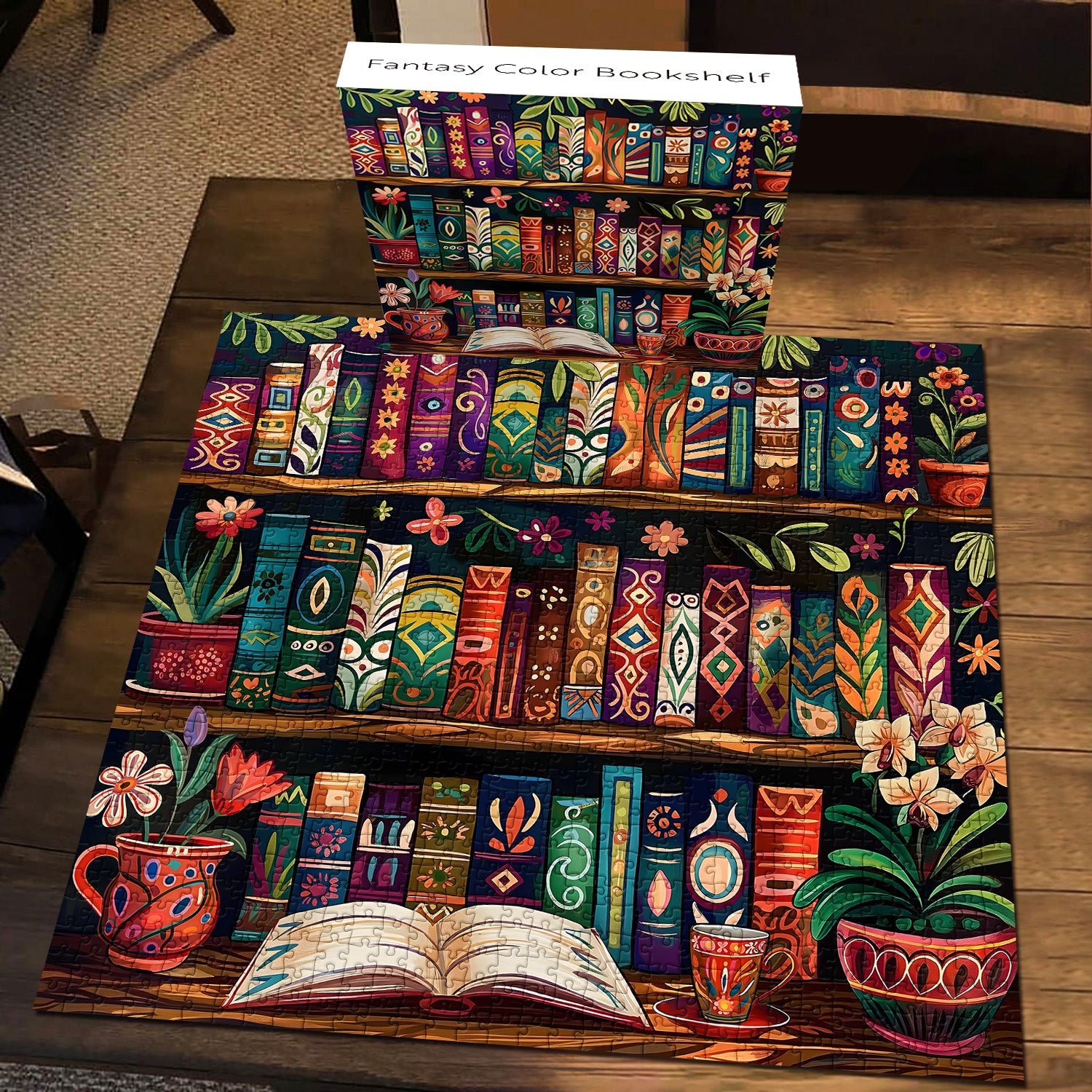 Fantasy Color Bookshelf Jigsaw Puzzles 1000 Pieces