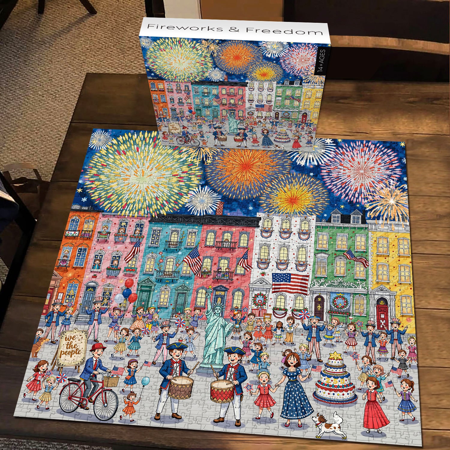 Puzzle de 1000 pièces Feux d'artifice et liberté