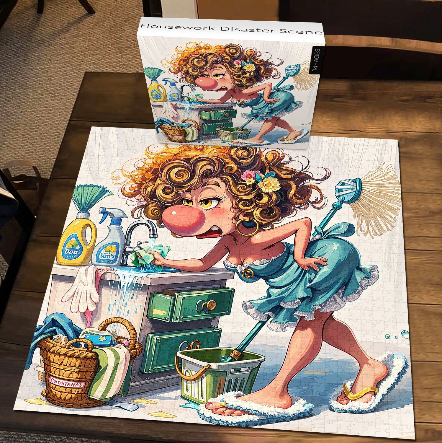 Housework Disaster Scene Jigsaw Puzzle 1000 Pieces