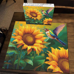 Puzzle en bois de tournesol colibri 1000 pièces