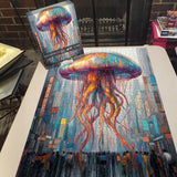 Neon Jellyfish City Jigsaw Puzzles 1000 Pieces