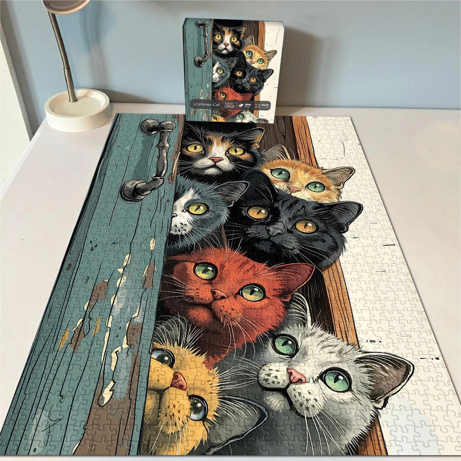 Curious Cat Jigsaw Puzzle 1000 Piece