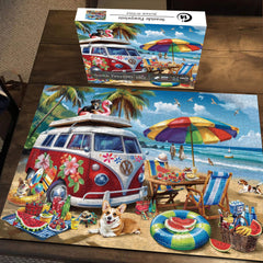 Seaside Pawprints Jigsaw Puzzle 1000 Pieces