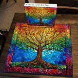 Stained Glass Tree of Life Jigsaw Puzzle 1000 Pieces