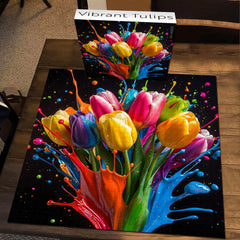 Puzzles en forme de tulipes vibrantes 1000 pièces