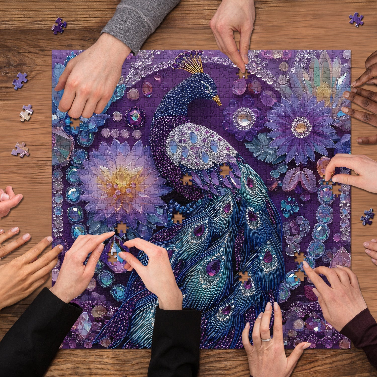 Diamond Peacock Jigsaw Puzzle 1000 Pieces