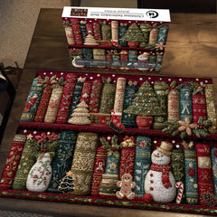 Cozy Christmas Bookshelf Jigsaw Puzzles 500/1000 Pieces