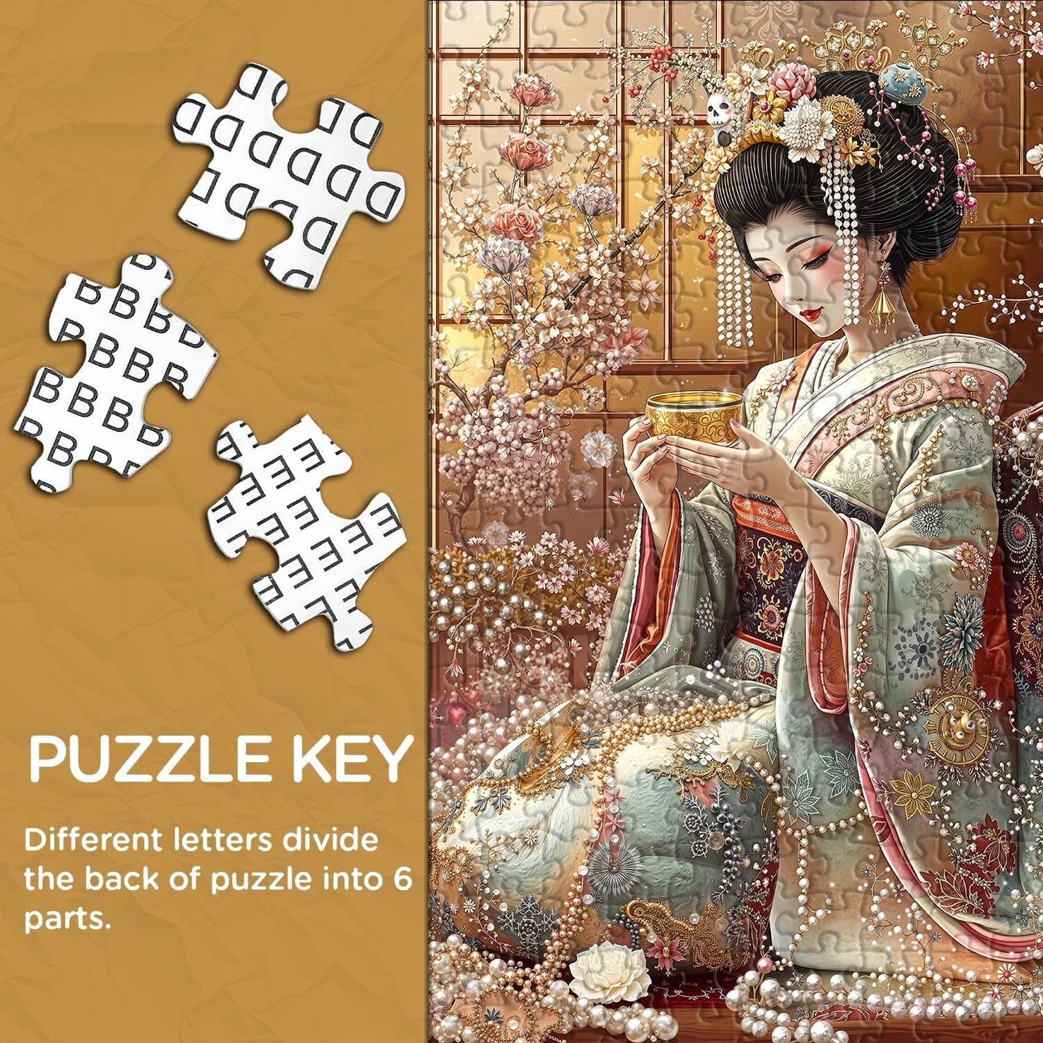 Elegant Geisha Jigsaw Puzzle 1000 Pieces
